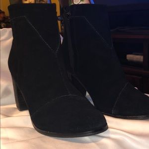 Black Suede Toms booties